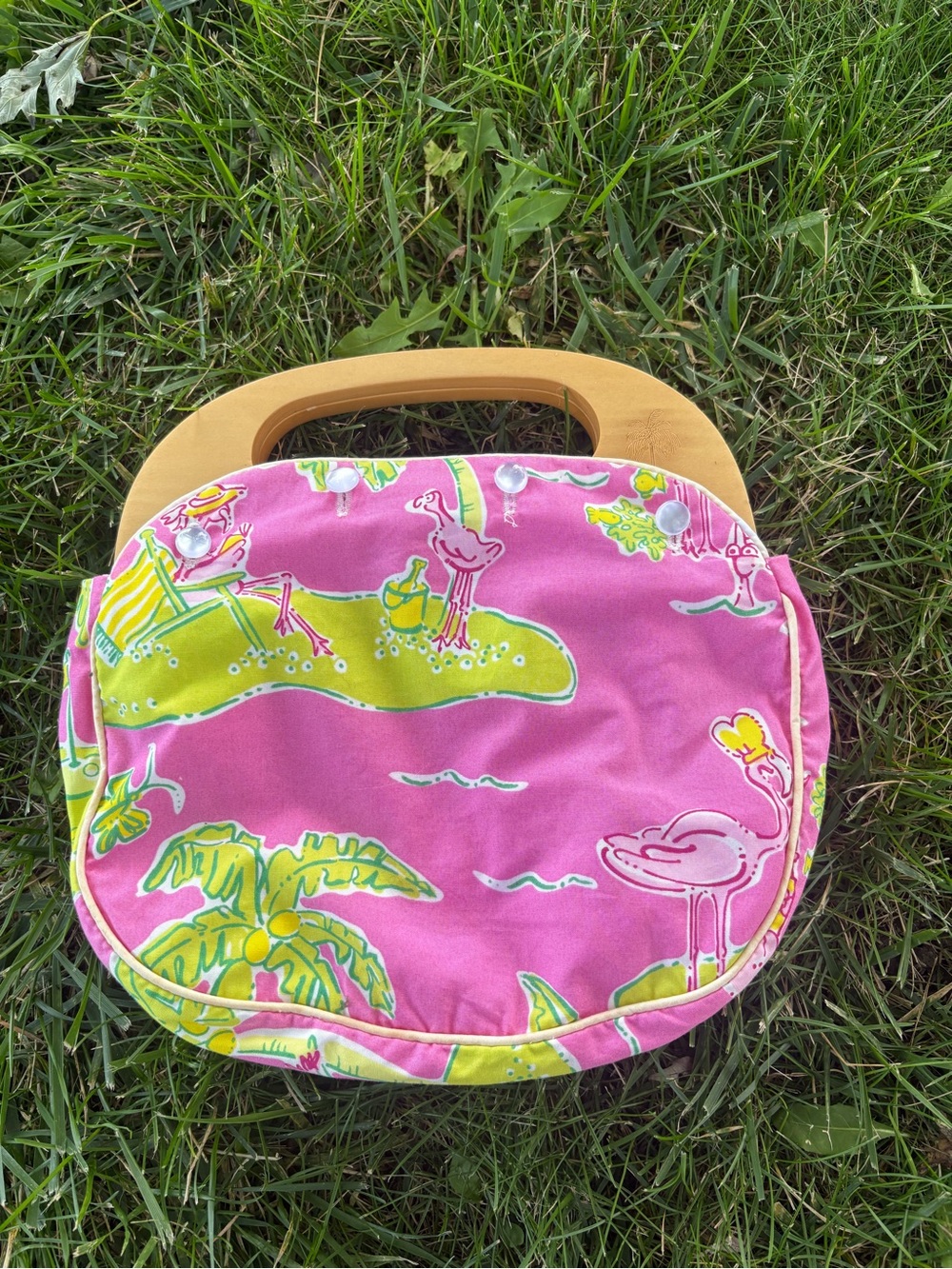 Vintage Lily Pulitzer Bermuda Bag Wooden Handle 4 different Patterns